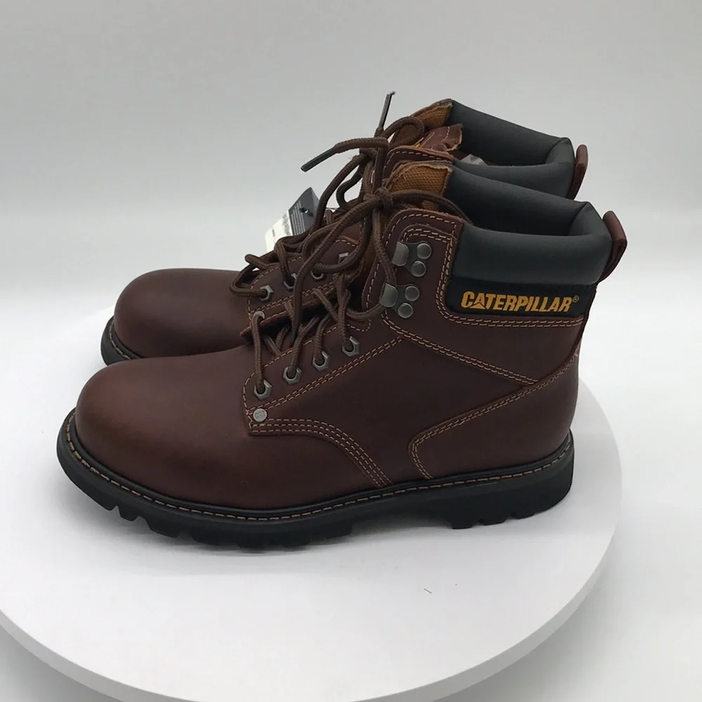 Caterpillar Mens Brown Leather Boots size 9 US